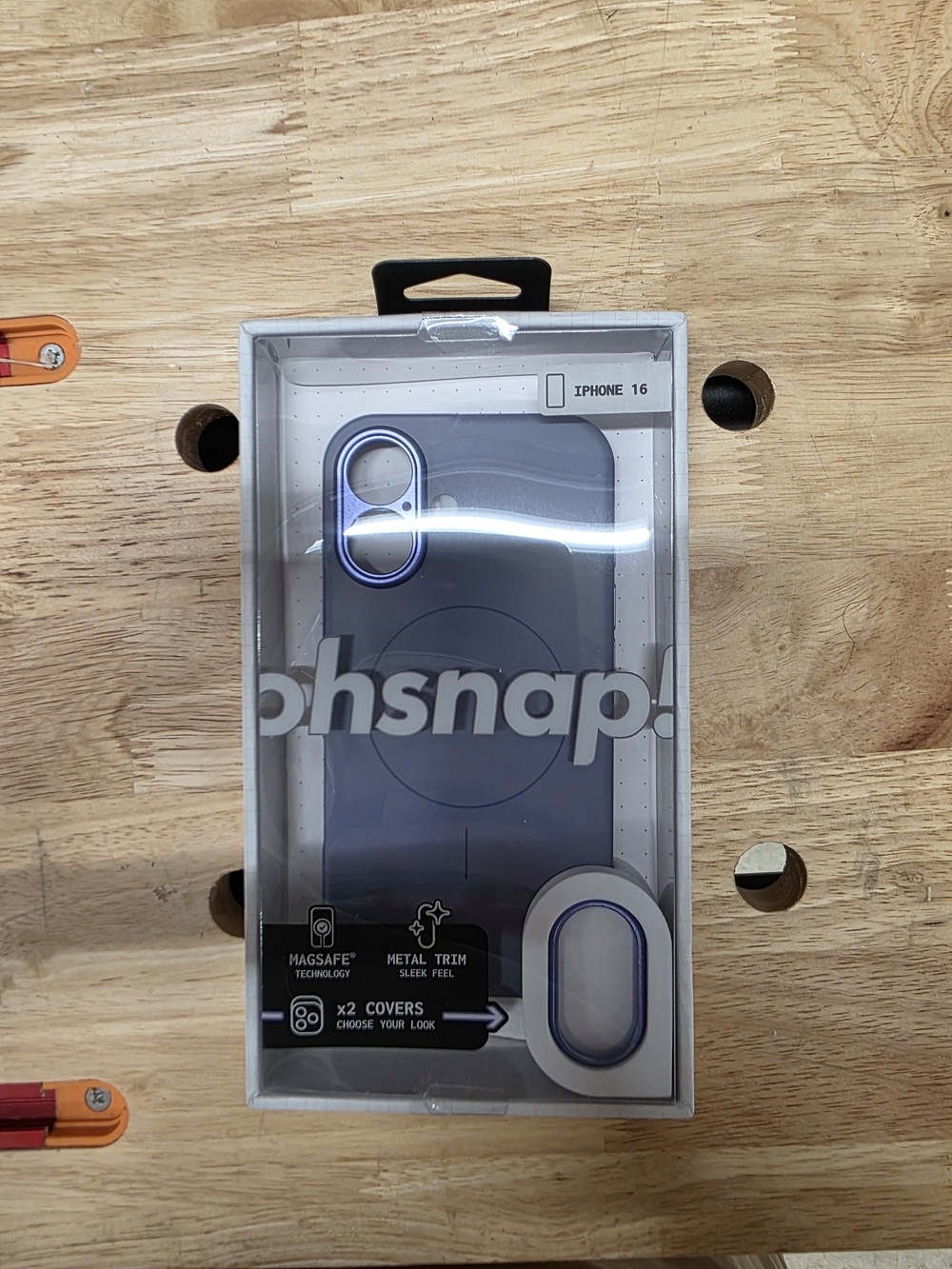 Snap iPhone 16 Case in Deep Purple with Metal Trim